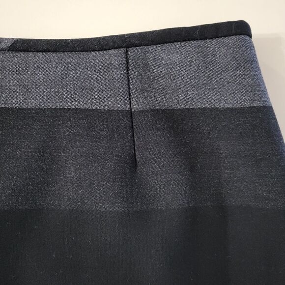 Tahari Arthur S. Levine Black and Gray Stripe Lined Pencil Skirt - Picture 8 of 12